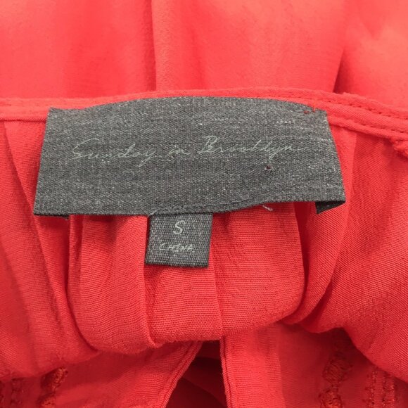 Anthropologie Dress Size Small Red Boho Western Sunday in Brooklyn Tiered Ruffle - Picture 7 of 8